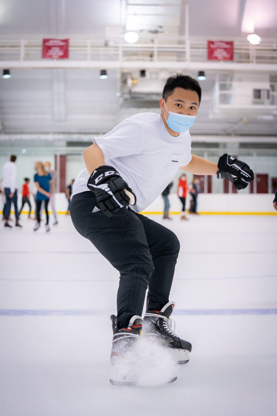 skater sliding towards camera